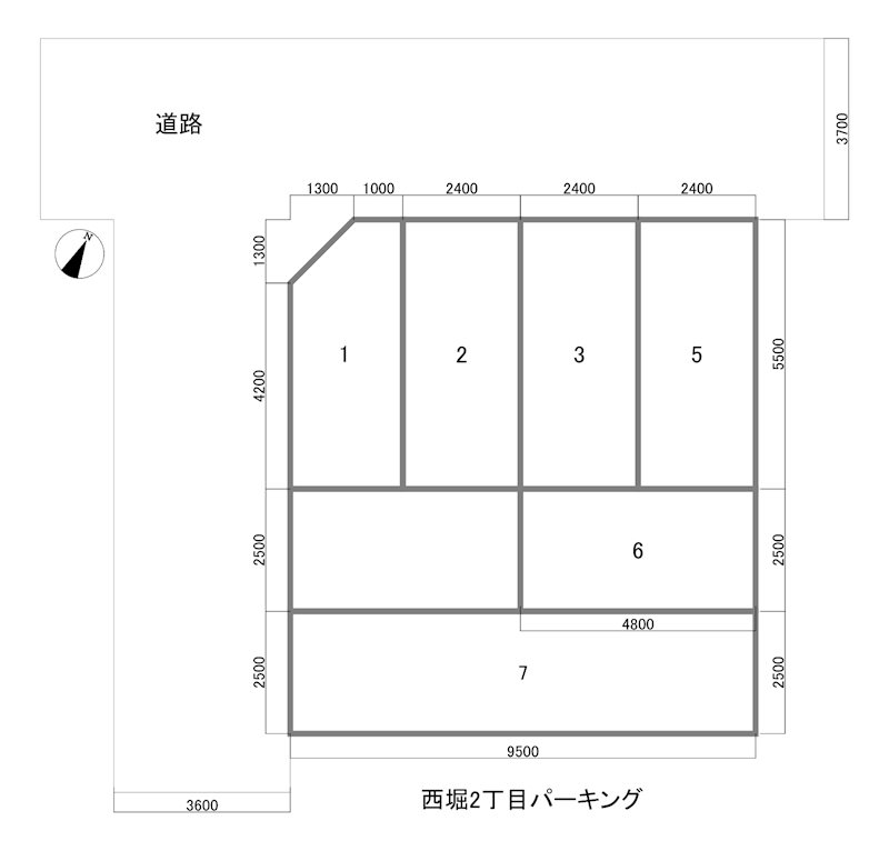 西堀2丁目パーキング 間取り