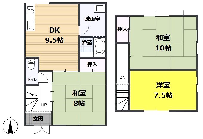 辻田浩子貸家　飯塚町31-214　D-2 間取り