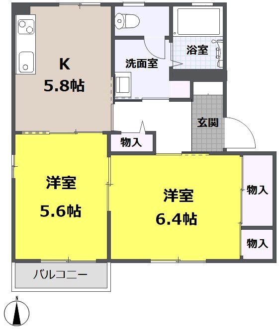 メゾン　ド　ボヌール 間取り