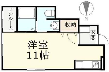 B-room　B棟 間取り