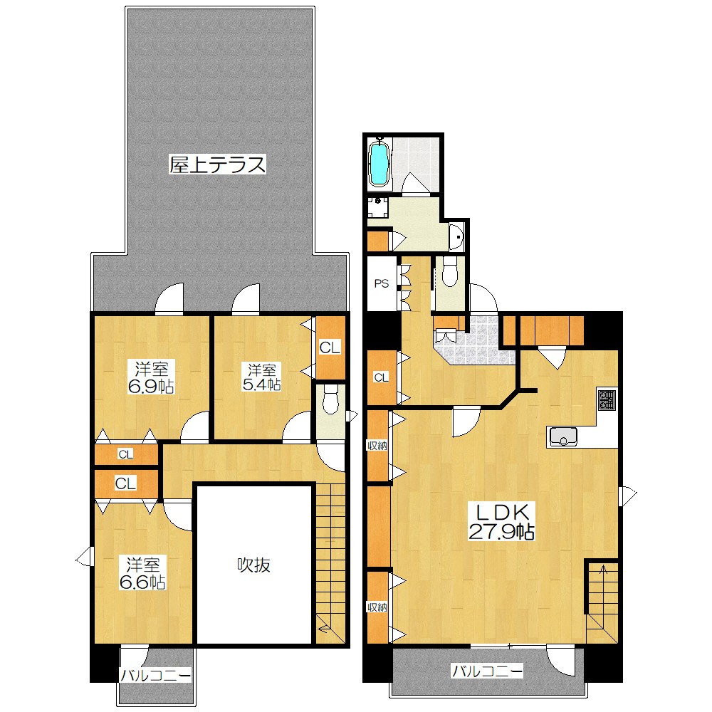 仮称　四条富小路マンション 間取り