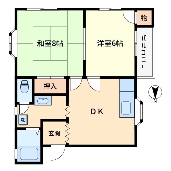 健栄ハイツB 間取り