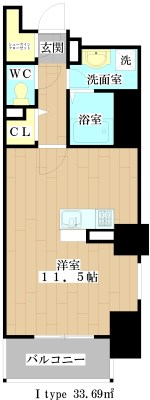 LIBRA TAKATSUKI（リブラ高槻） 811号室 間取り