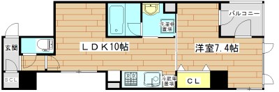 Ｄ&lsquo;ＴＯＷＥＲ芥川 （ディータワーアクタガワ） 102号室 間取り