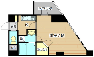 アンフィニィ城北 601号室 間取り