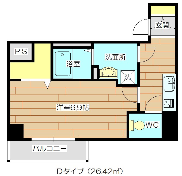 コートドール高槻 305号室 間取り