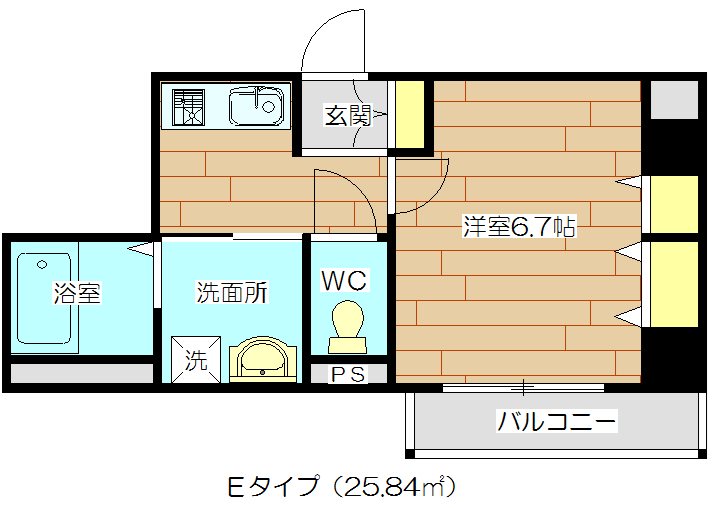 コートドール高槻 206号室 間取り