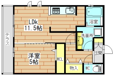 ジョリーメゾン城西 203号室 間取り