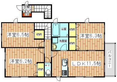 シャーメゾンフィオーレ 201号室 間取り