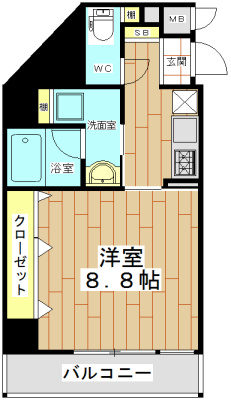 ＣＥＳＴＡ高槻（セスタ高槻） 302号室 間取り