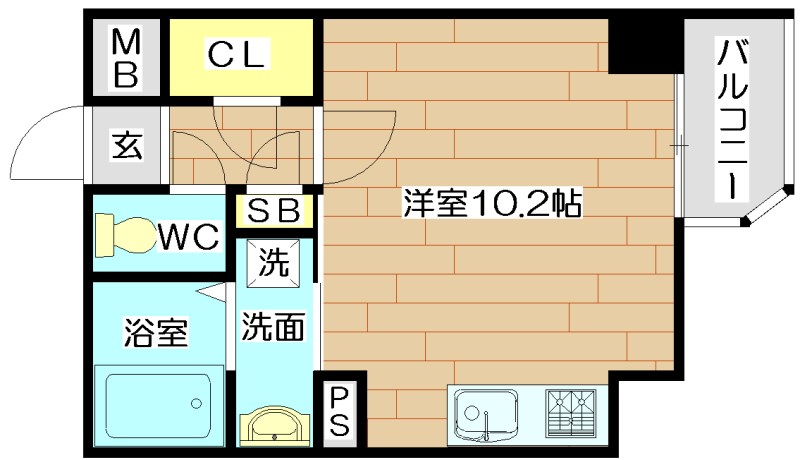 サンウッドコートⅡ 214号室 間取り
