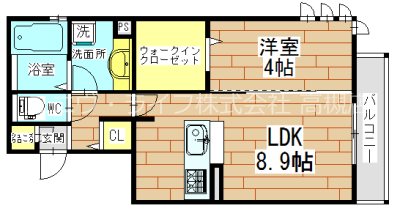 セリューアグレアブル 202号室 間取り