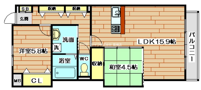 ハイファイブゾーン 202号室 間取り