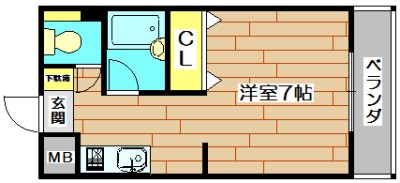 第35マンション 102号室 間取り