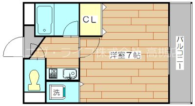 シャトーボヌール郡家本町 111号室 間取り