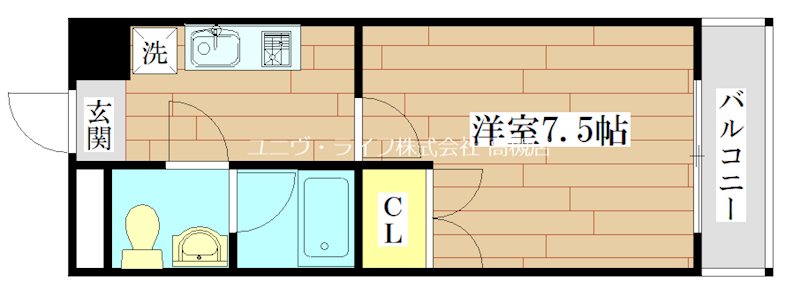 真上ウエストコート 303号室 間取り