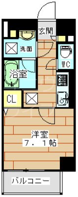 K＆K芥川 402号室 間取り