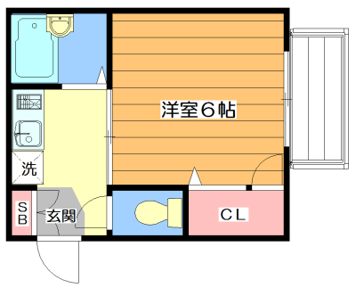 朝日ハイツ 201号室 間取り