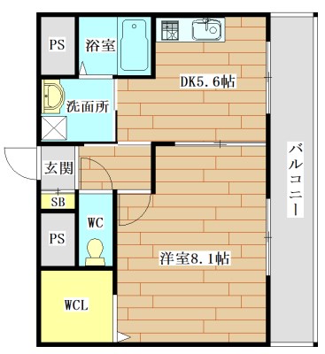 アンプルールフェールハンナハンナ 108号室 間取り