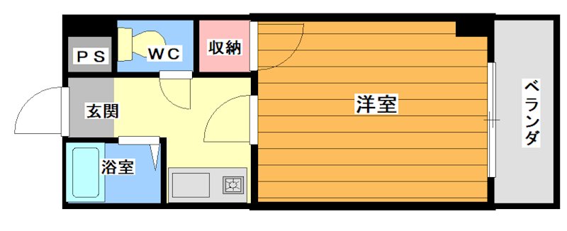 プチハイツ山手町 404号室 間取り