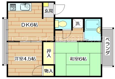 メロディーハイツ高槻1 間取り