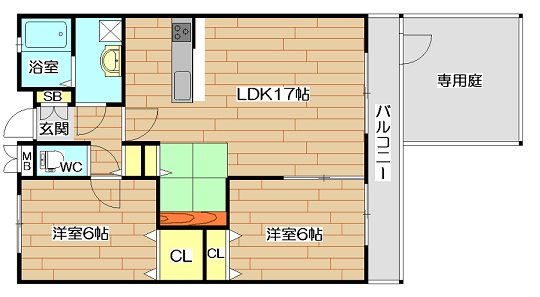 レクエルド藤 102号室 間取り