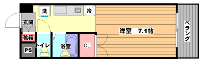 Casaネッビア 106号室 間取り