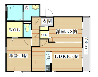concertogrosso（コンチェルトグロッソ） 105号室 間取り