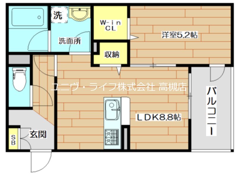 ツーブリッジ 303号室 間取り