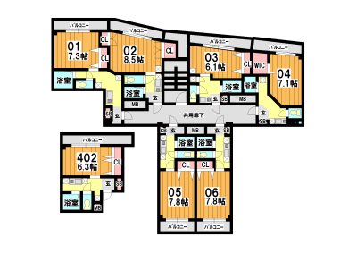 ギャザープレイスセント 間取り図