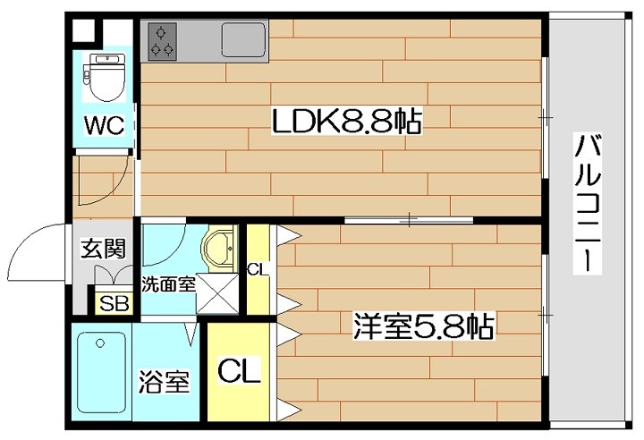 フェリーチェ真上Ⅰ    302号室 間取り