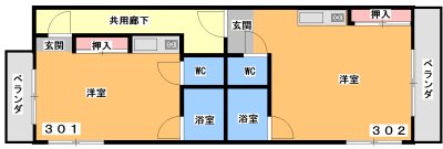 宮田マンション(女性専用) 間取り