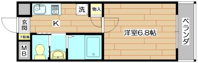 エスト茨木 209号室 間取り