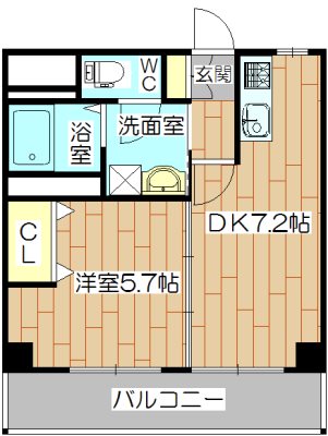 アルシェ上本町 302号室 間取り