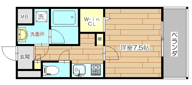 AZURE京口 401号室 間取り