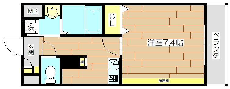 ベルエアー 303(A1タイプ)号室 間取り