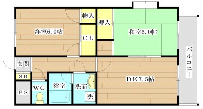 アトレーユ日吉台 206号室 間取り