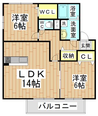 メゾンMICHIイースト 201号室 間取り