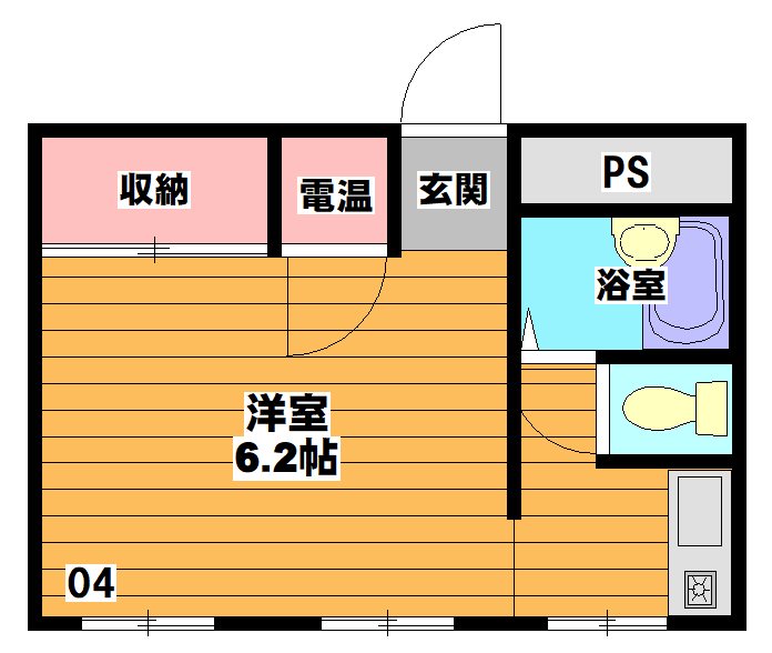 横山第2ハイツ(男子専用) 304号室 間取り