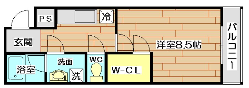 フジパレスタカシロⅠ番館 215号室 間取り
