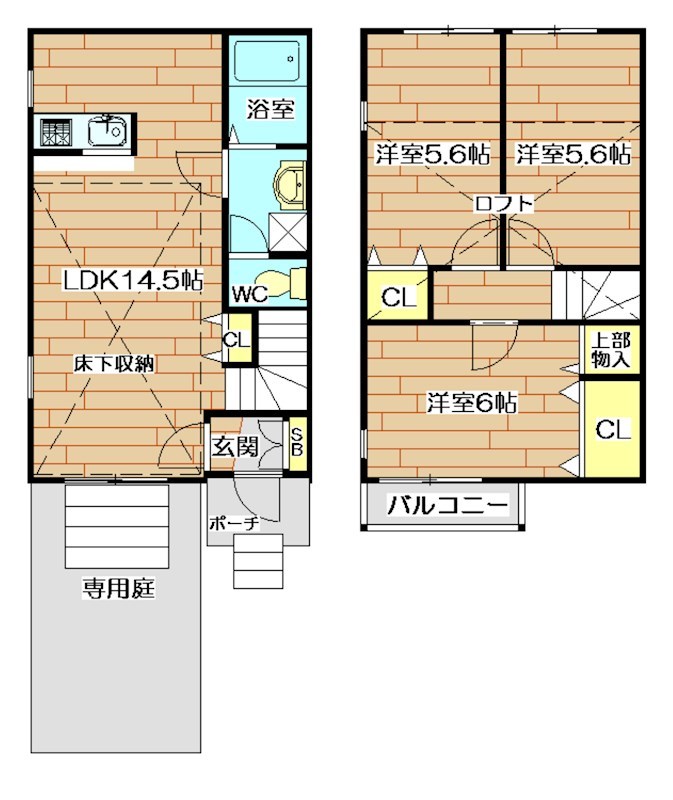 シャンベール芝生 間取り図
