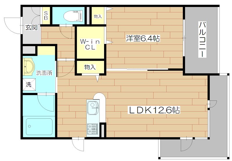 AMA WEST（安満ウエスト） 205号室 間取り