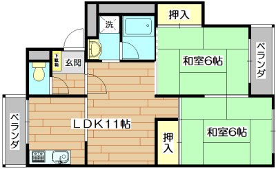 ファミール津之江  101号室 間取り