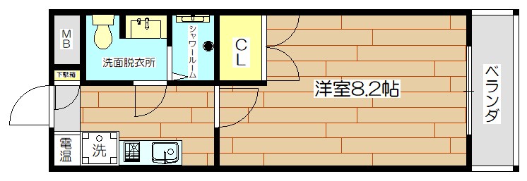コンセール愛宕山 101号室 間取り