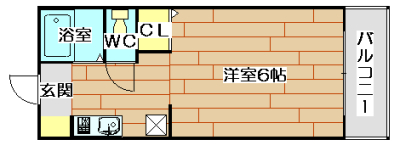 エトワール田中  206号室 間取り