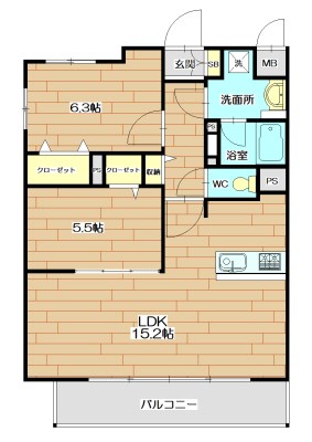 ネオコート上土室 501号室 間取り