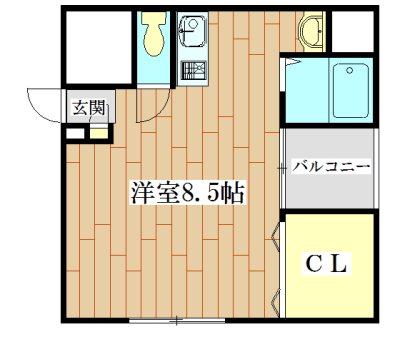 フェリセ富田 210号室 間取り