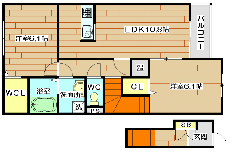 グランディール八幡 間取り図