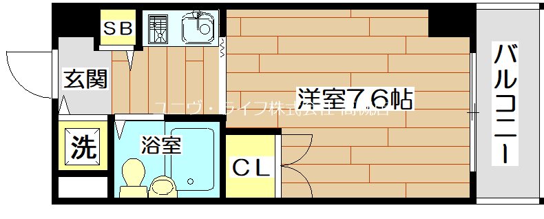 ジョイフル高槻大畑 409号室 間取り