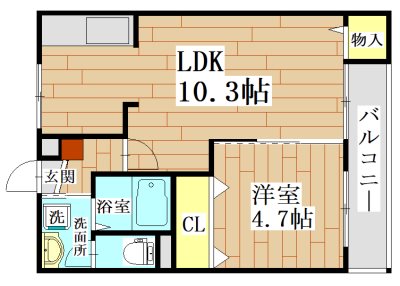 松原マンション 105号室 間取り